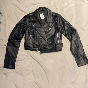 Brand new faux leather jacket